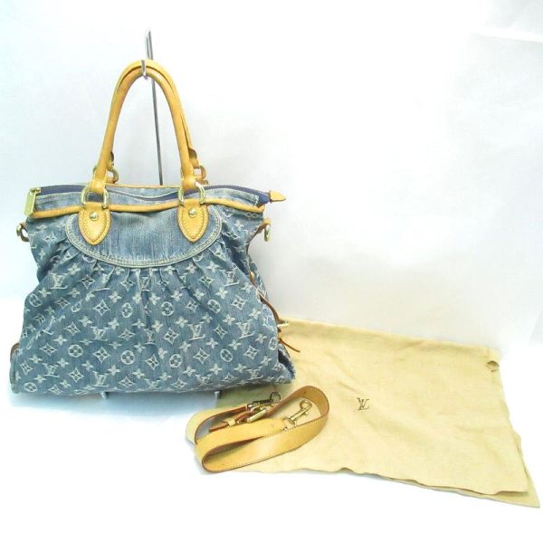 120723 8 Louis Vuitton Neocabby GM 2Way Shoulder Bag Monogram Denim Blue