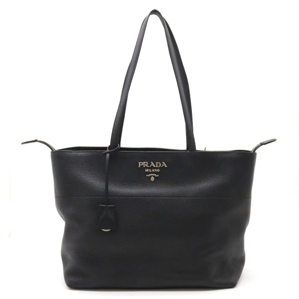 12300596 1 Prada Tote Bag Shawl Leather Black