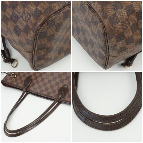 1240002034482 4 Louis Vuitton Neverfull MM Damier Ebene Canvas Tote Bag