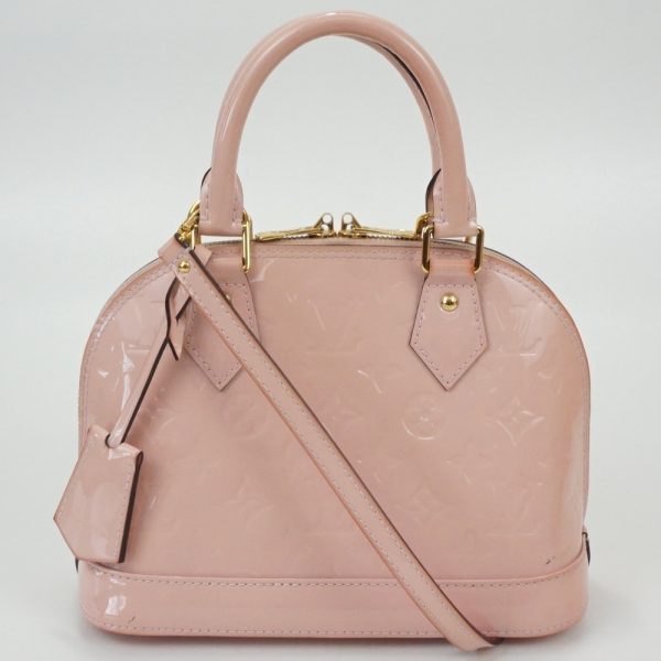 1240002038911 1 Louis Vuitton Alma BB Monogram Vernis Rose Ballerine Pink 2Way Handbag