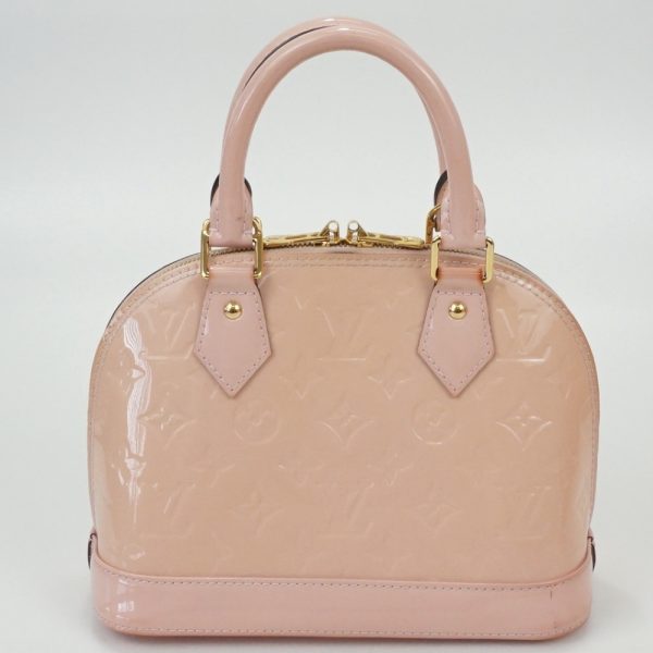 1240002038911 2 Louis Vuitton Alma BB Monogram Vernis Rose Ballerine Pink 2Way Handbag