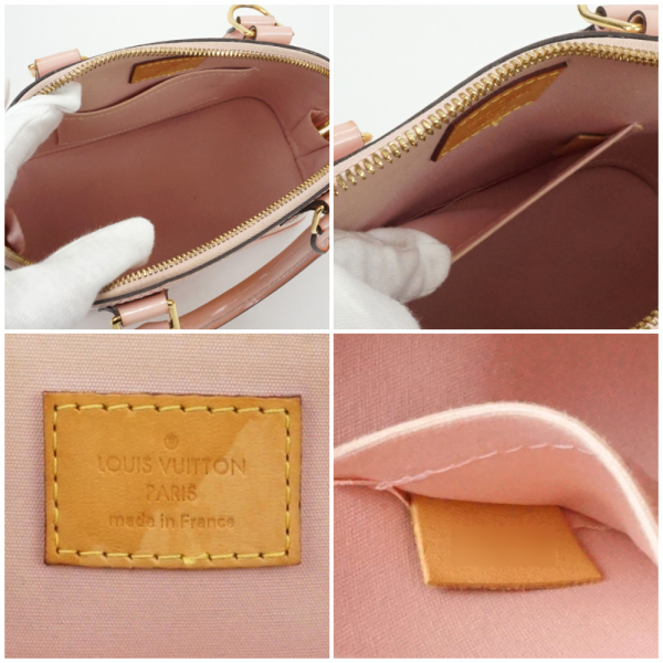 1240002038911 5 Louis Vuitton Alma BB Monogram Vernis Rose Ballerine Pink 2Way Handbag