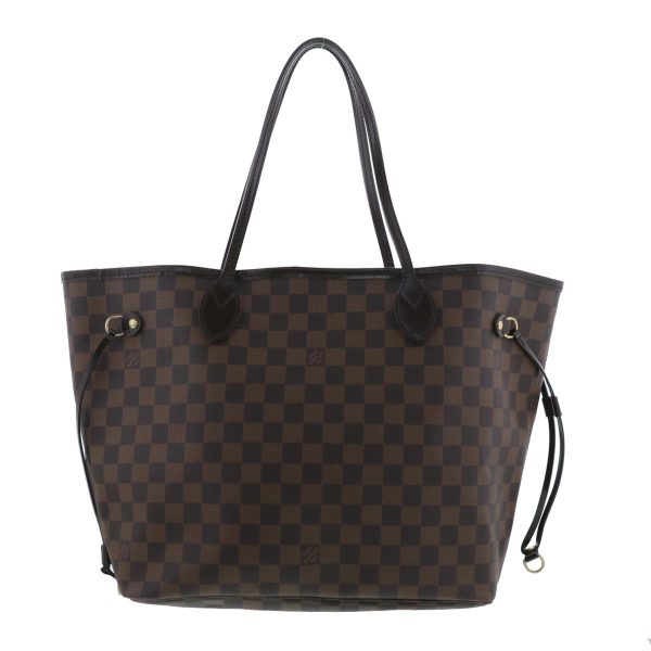 1240004025845 1 Louis Vuitton Neverfull MM Tote Bag Damier Ebene Brown