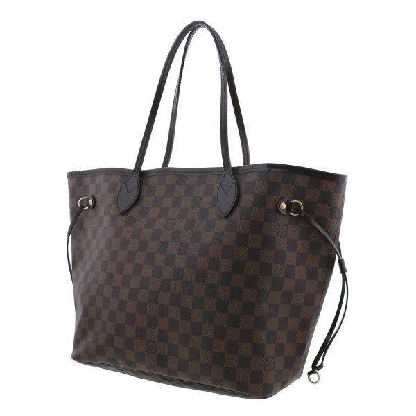 1240004025845 2 Louis Vuitton Neverfull MM Tote Bag Damier Ebene Brown