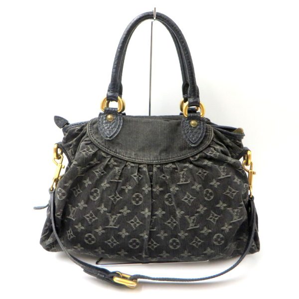 1240004491469 2 Louis Vuitton Monogram Neo cabby Denim Handbag Black