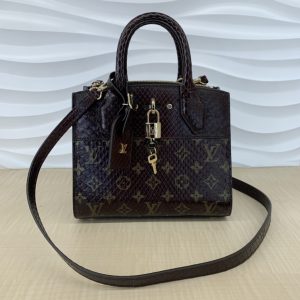 1240005022976 1 Louis Vuitton Dauphine Mini Hand Bag Monogram Canvas Brown