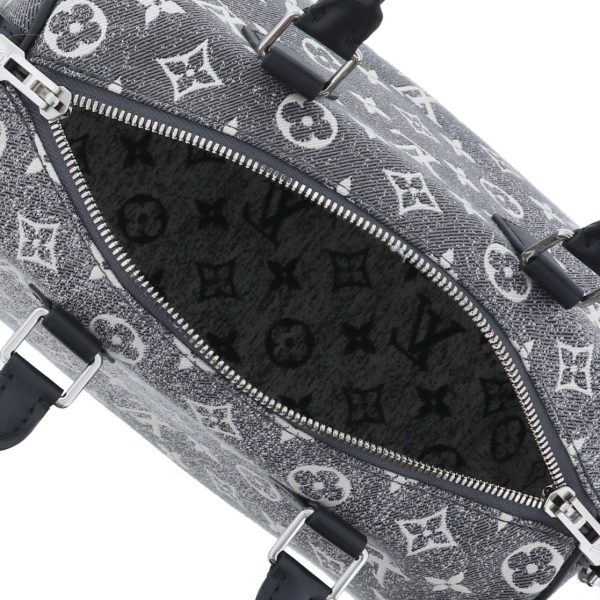 1240005023553 6 Louis Vuitton Monogram Jacquard Denim Black Speedy Bandouliere 25