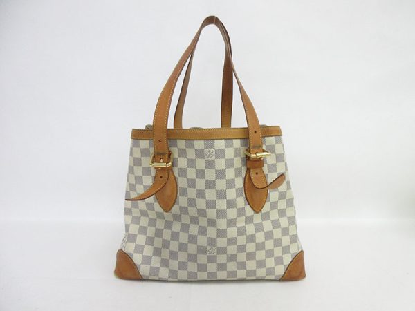 1240101041853 2 Louis Vuitton Damier Azur Hampstead MM Tote Bag