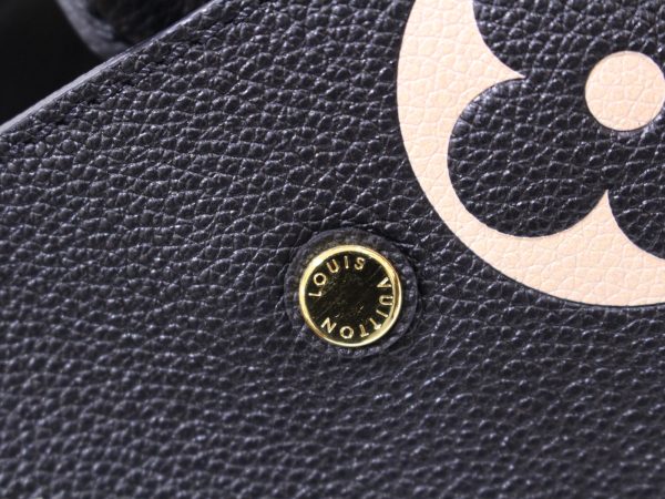 14 Louis Vuitton Montaigne MM Handbag Shoulder Bag Emplant Noir Black