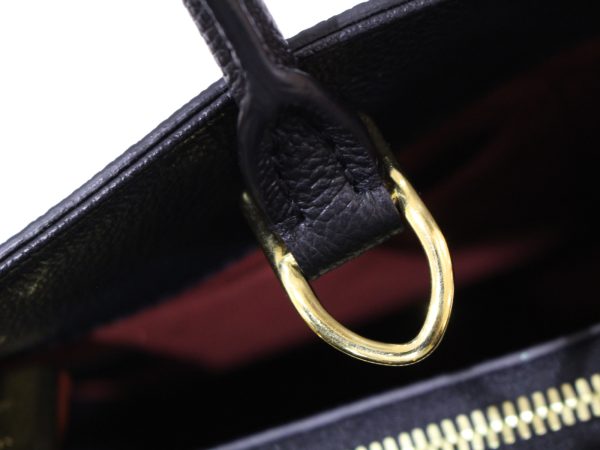 15 Louis Vuitton Montaigne MM Handbag Shoulder Bag Emplant Noir Black