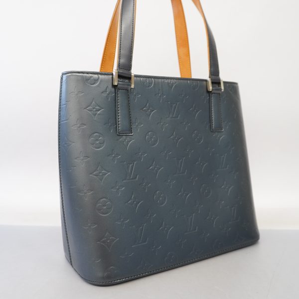 1568355 1993 2 Louis Vuitton Tote Bag Monogram Matte Stockton Blue