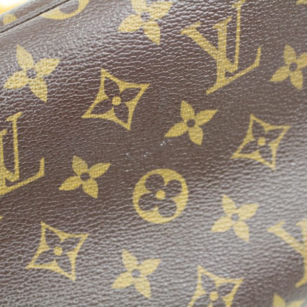 16 Louis Vuitton Neverfull MM Handbag Tote Bag Monogram Brown