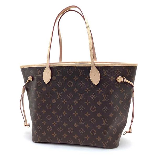 2 Louis Vuitton Neverfull MM Monogram Pivoine Pink Tote Bag