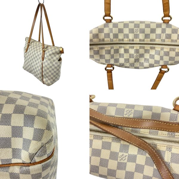 2 Louis Vuitton Totally MM Damier Tote Bag White