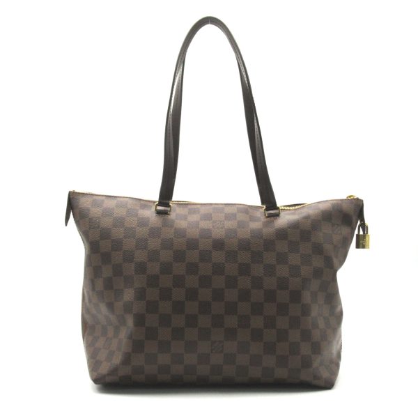 2 Louis Vuitton Jena MM Tote Bag Pvc Coated Canvas Leather Damier