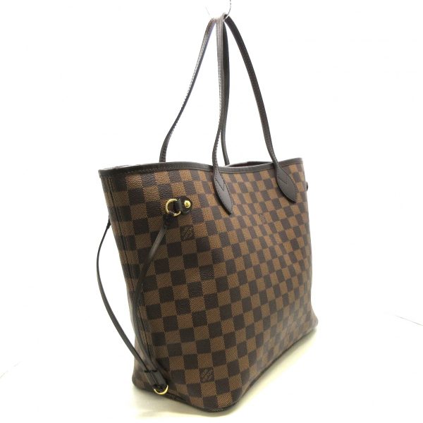 2 Louis Vuitton Neverfull MM Tote Bag Ebene Damier Canvas