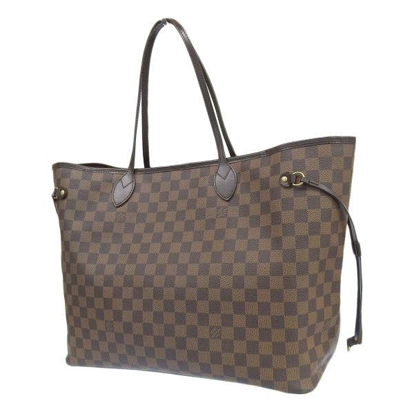 2 Louis Vuitton Neverfull GM Tote Bag Damier Ebene