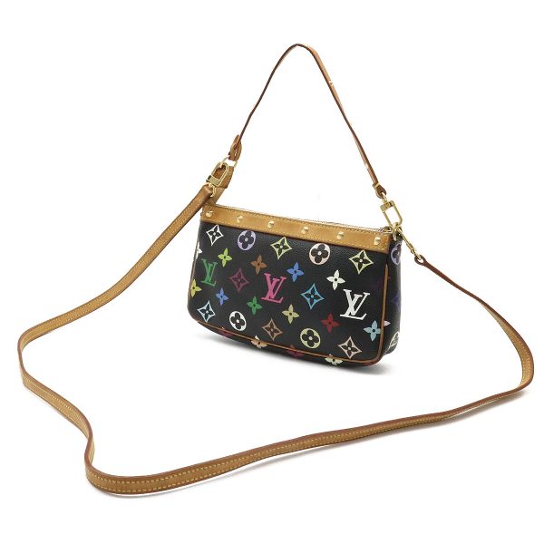 2 Louis Vuitton Monogram Multicolor Accessoire Accessory Pouch 2way Shoulder Bag