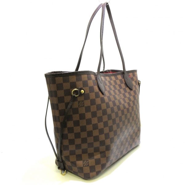 2 Louis Vuitton Neverfull MM Tote Bag Ebene Damier Canvas