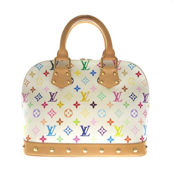 2 Louis Vuitton Monogram Alma Bron Handbag PVC Leather Multicolor