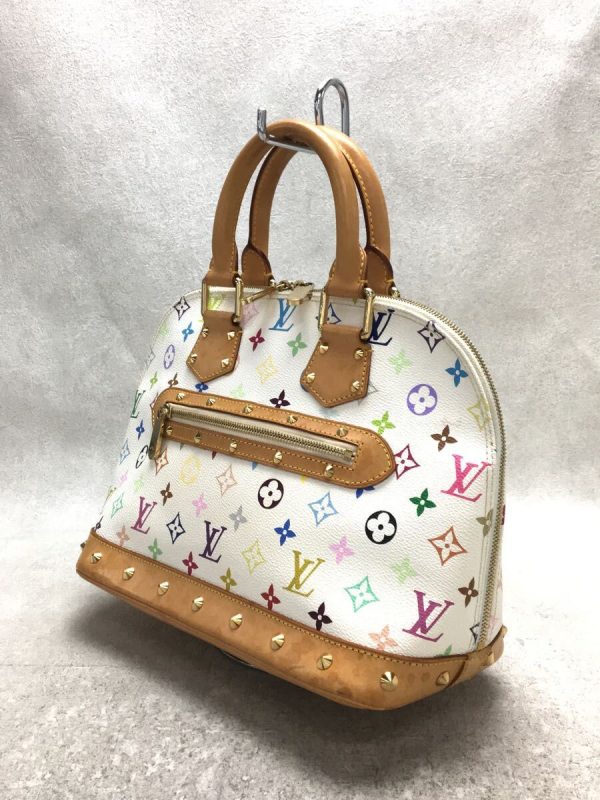 2 Louis Vuitton Alma Monogram Hand Bag Leather Multicolor