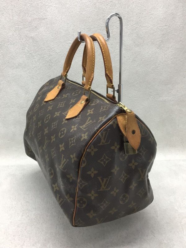 2 Louis Vuitton Speedy Monogram Hand Bag Brown PVC