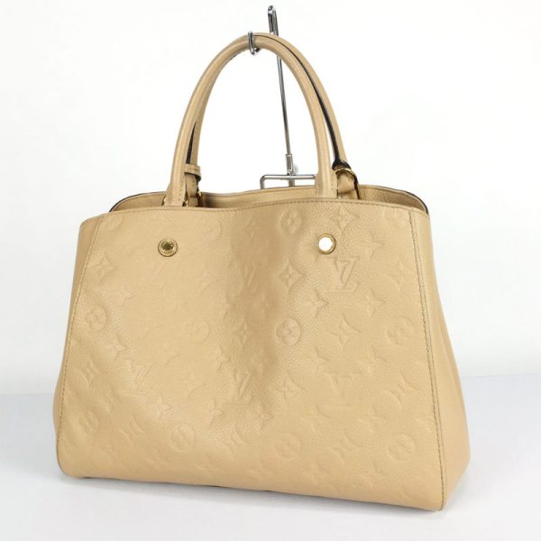 2 Louis Vuitton Montaigne MM Emplant Monogram Dune Handbag 2way