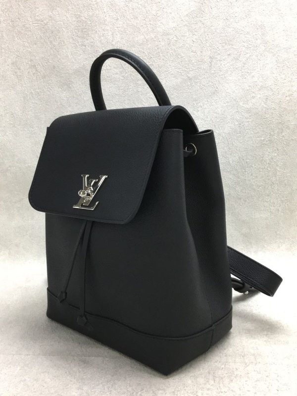 2 Louis Vuitton LockMe Backpack Calfskin Rucksack Noir Black