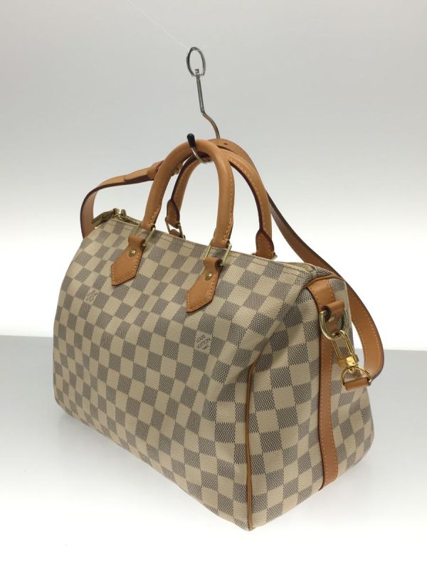 2 Louis Vuitton Speedy Bandouliere 30 damier Azur vuitton boston shoulderBag