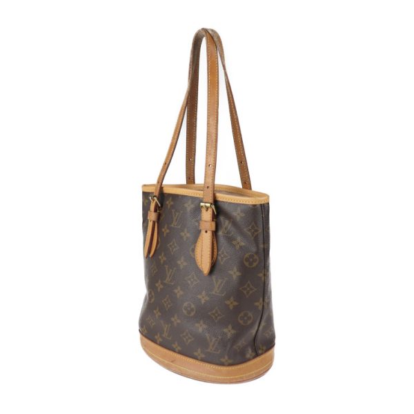 2 Louis Vuitton Bucket PM Monogram Shoulder Bag Canvas Leather Brown