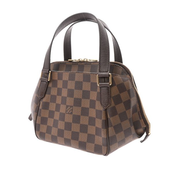 2 Louis Vuitton Damier Belem PM Handbag Brown