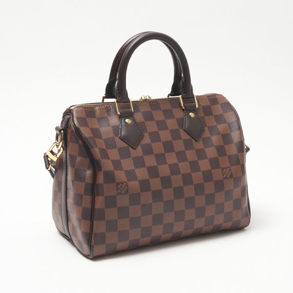 2 Louis Vuitton Speedy Bandouliere 25 Damier Boston Bag Brown