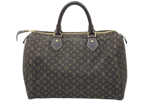 2 Louis Vuitton Handbag Monogram Minilan Speedy 30 Canvas Ebene Brown