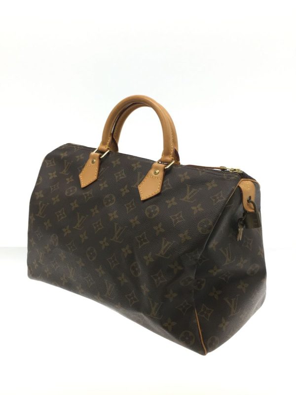 2 Louis Vuitton Speedy 35 Monogram Hand Bag PVC Brown