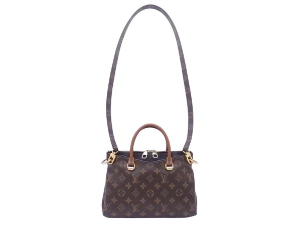 2 Louis Vuitton 2 Way Bag Monogram Pallas BB Handbag Shoulder Bag Brown Monogram Canvas