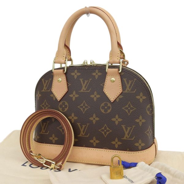 2 Louis Vuitton Monogram Alma BB 2 Way Bag Handbag Shoulder Bag