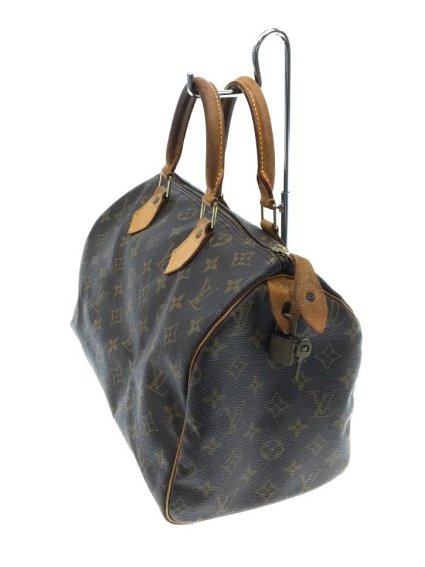 2 Louis Vuitton Speedy 30 Hand Bag Monogram PVC Brown