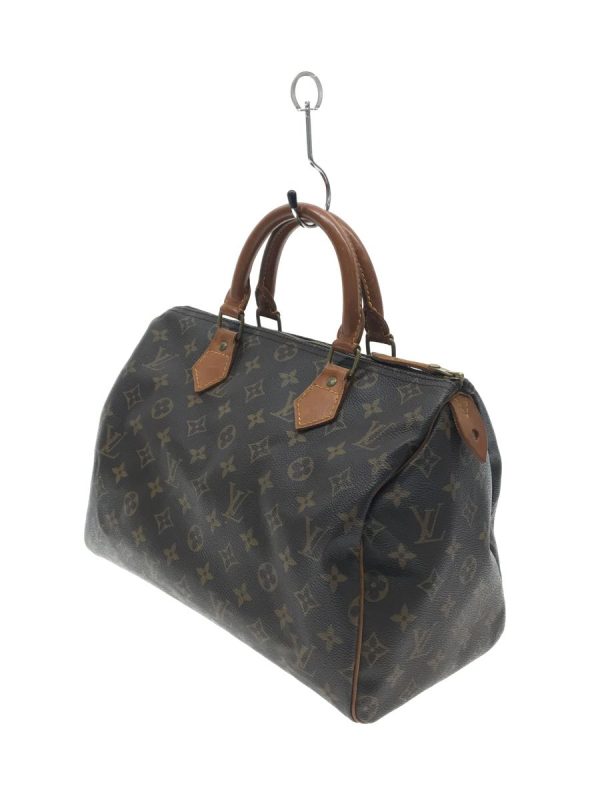 2 Louis Vuitton Speedy 30 Hand Bag Monogram PVC Brown