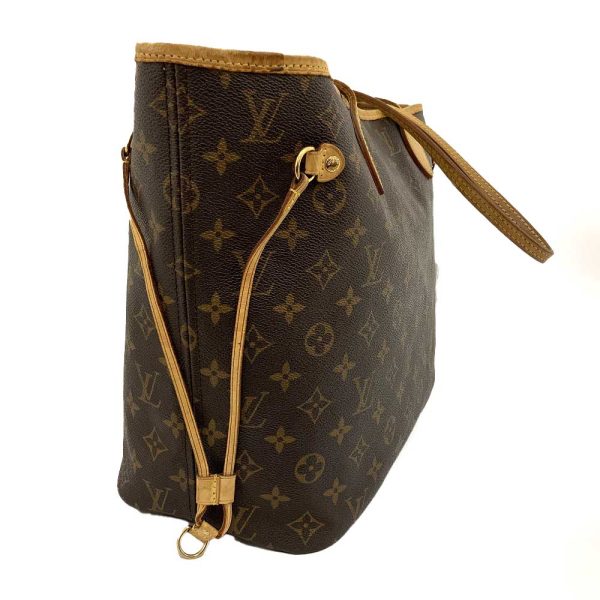 2 Louis Vuitton Neverfull MM Tote Bag Monogram Leather Brown Shopping Bag