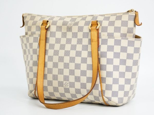 2 Louis Vuitton Totally PM Damier Azur Shoulder Bag Tote Bag