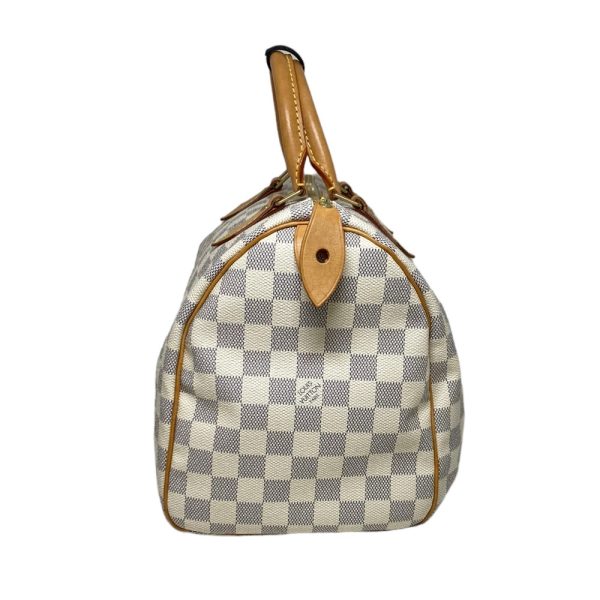 2 Louis Vuitton Speedy 30 Damier Damier Azur Canvas Handbag