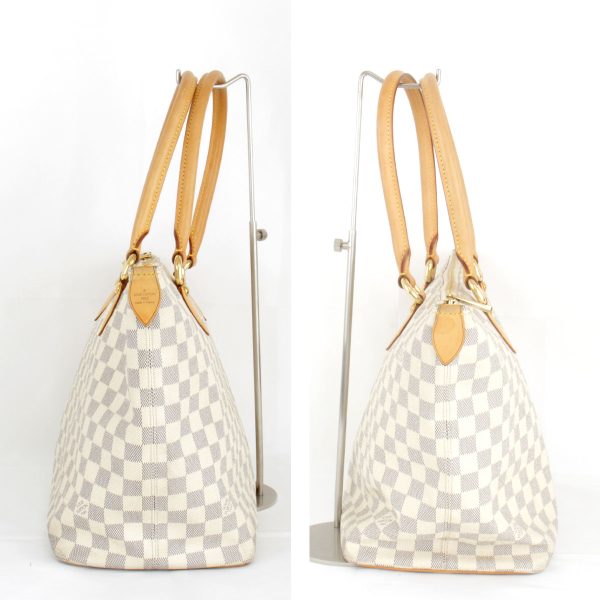 2 Louis Vuitton Saleya MM Tote Bag Damier Azur Canvas