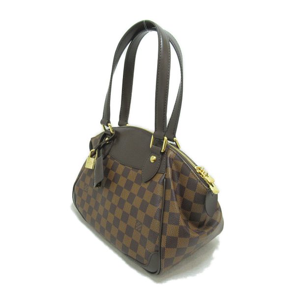 2 Louis Vuitton Verona PM Shoulder Bag Canvas Damier Ebene Brown