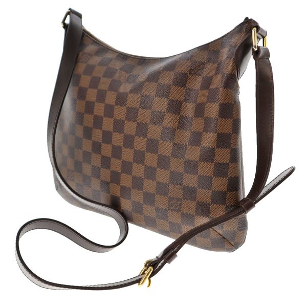 2 Louis Vuitton Diagonal Shoulder Bag Bloomsbury PM Damier Ebene Canvas Brown