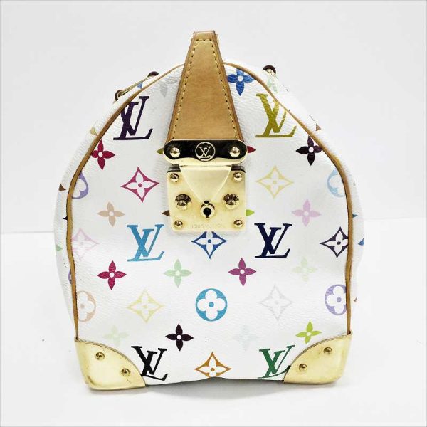 2 Louis Vuitton Speedy 30 Monogram Multicolor Handbag White