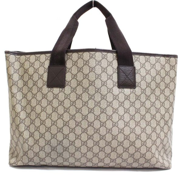 2 Gucci 2way GG Pattern Tote Bag Brown PVC Leather