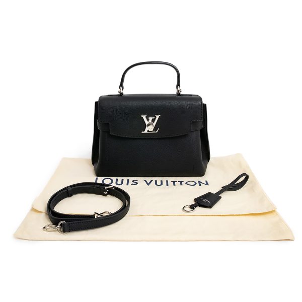 2 Louis Vuitton LockMe Ever BB Diagonal Soft Calf Leather Noir Black