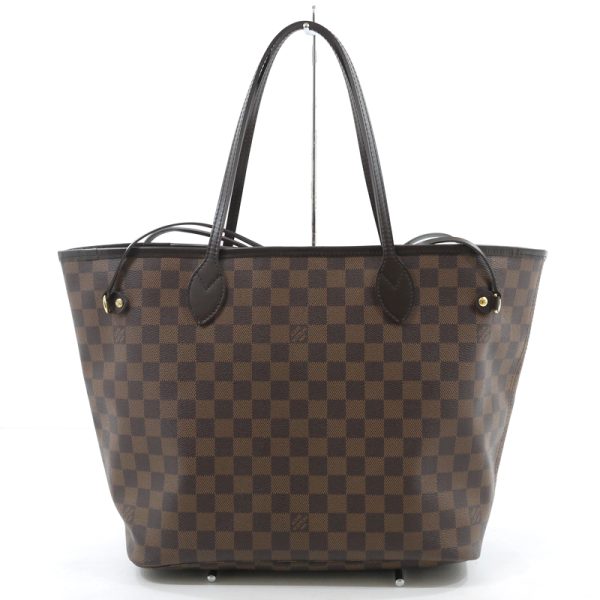 2 Louis Vuitton Damier Neverfull MM Tote Bag Brown