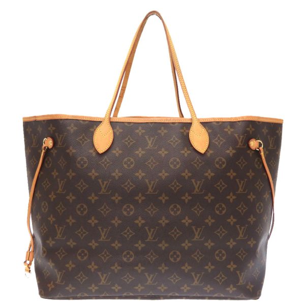 2 Louis Vuitton Monogram Neverfull GM Tote Bag