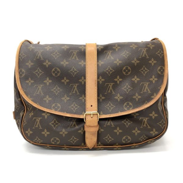 2 Louis Vuitton Monogram Saumur 35 Shoulder Bag